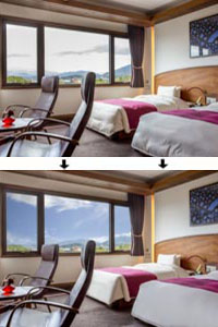 建築写真　画像処理